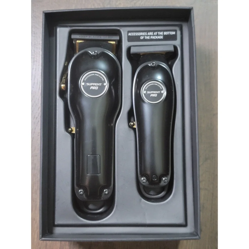 Suprent Pro The Black Devil Hair Clipper Kit HC596BX Cordless Trimmer Set Black